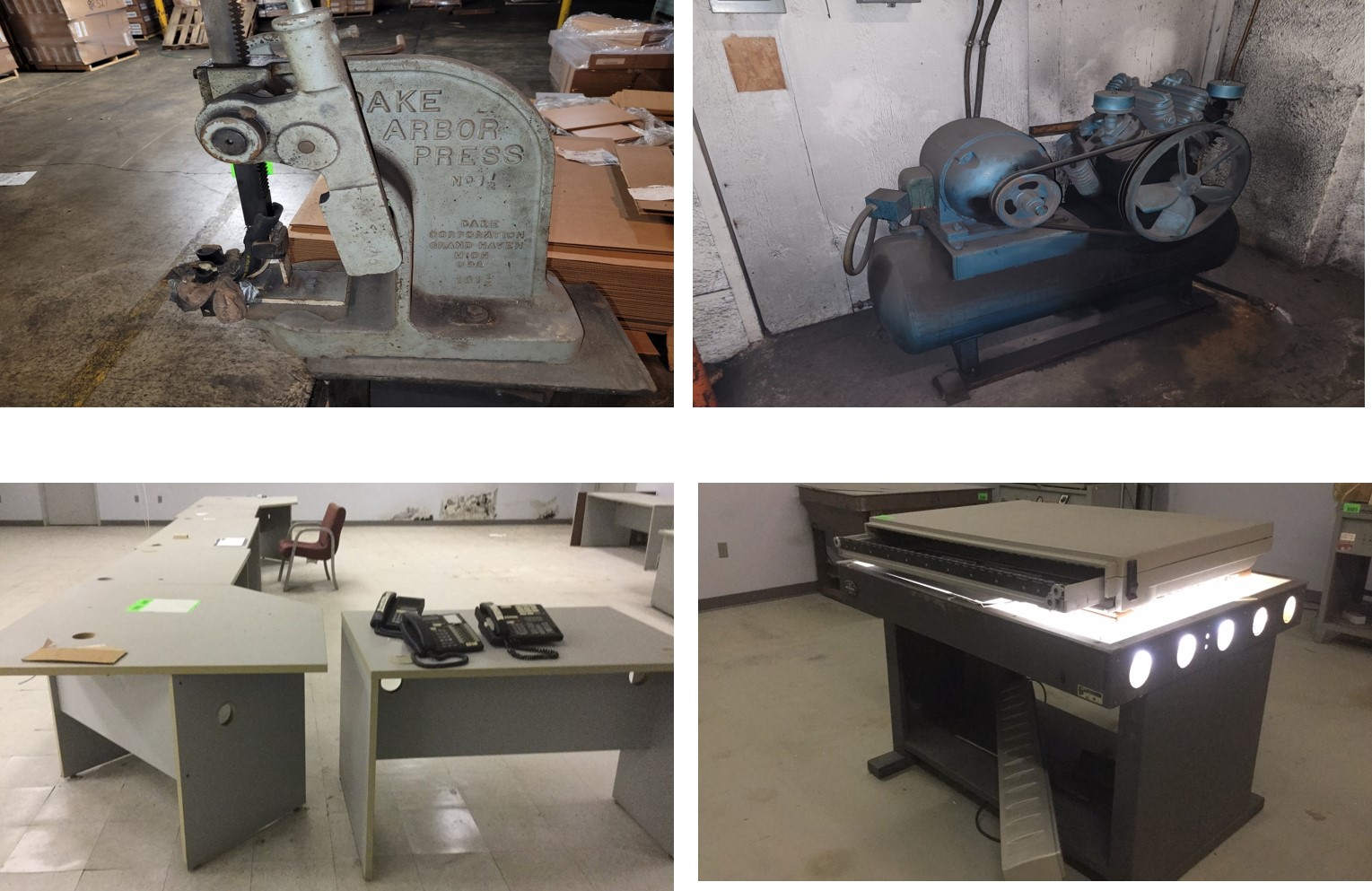 LIQUIDATION Heavy & Light Industrial Equipment & Office Furniture