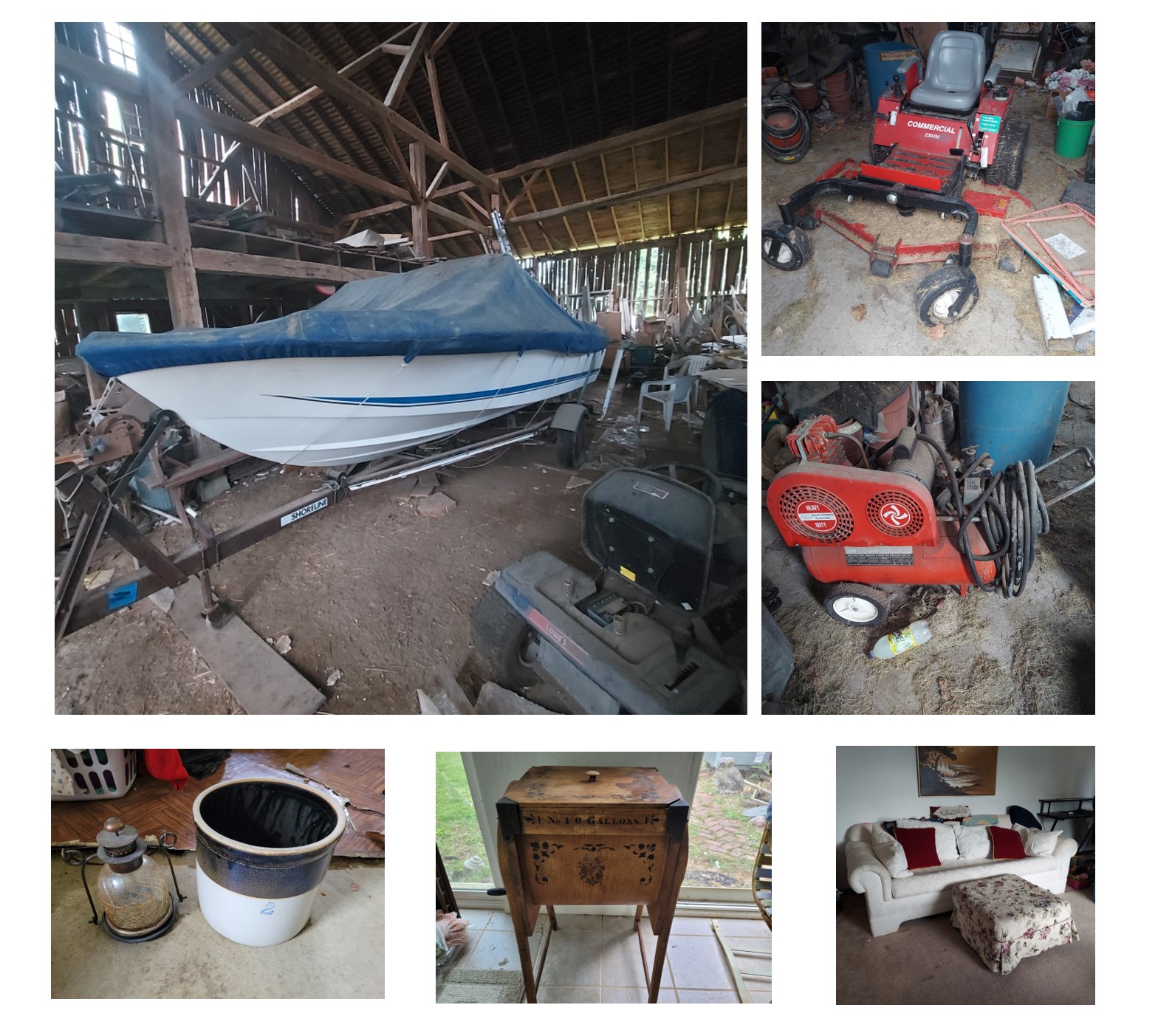 1978 Rinker 17' Boat and Shoreline Trailer, Tools, Mower, Building Materials, Household Furniture & Décor, Antiques, Collectible Toys and More