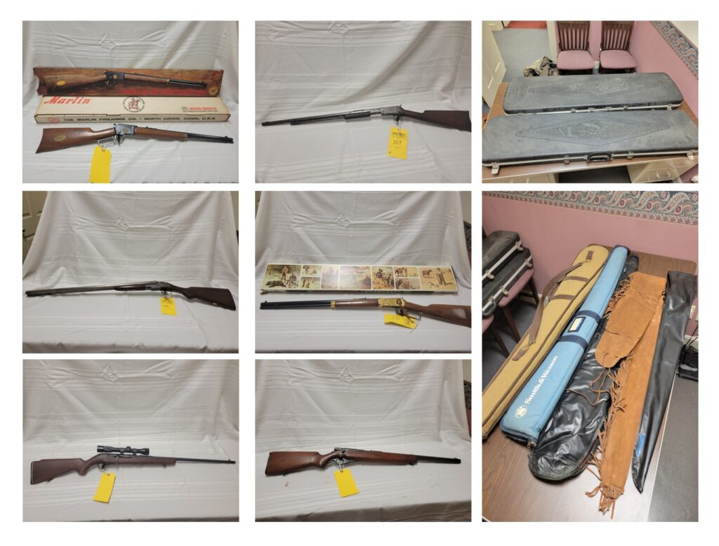 Lots of Rifles, Shot Guns, Black Powder Mussleloaders, Gun Socks, Cases, BB Guns and More
