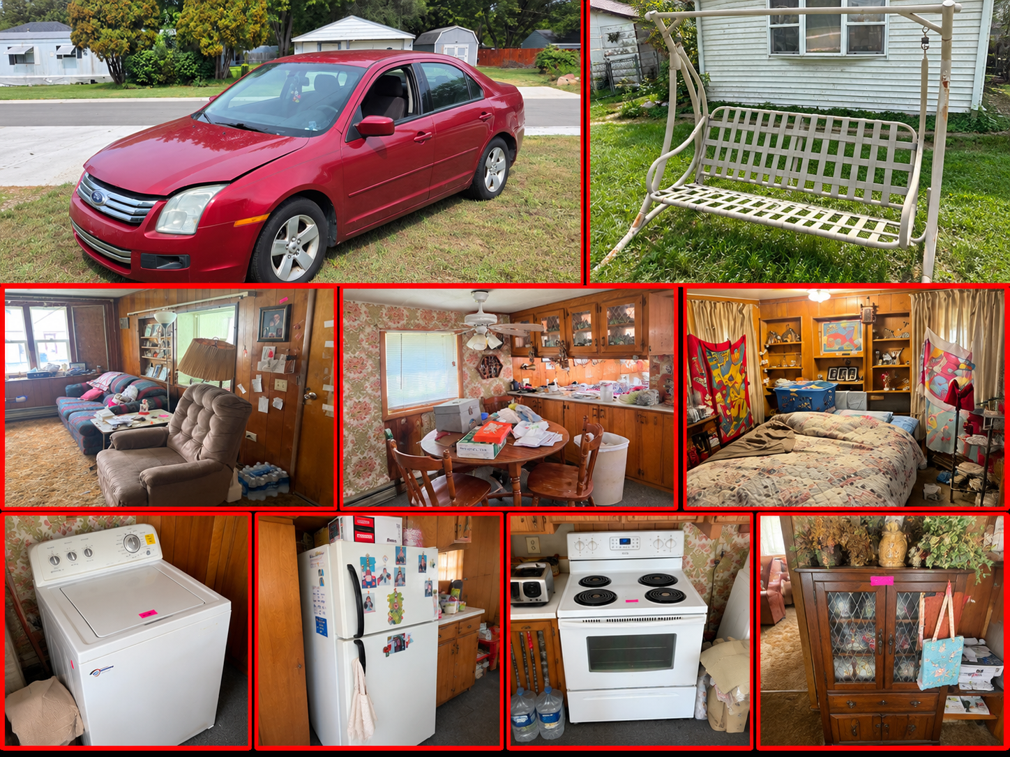 2008 Ford Fusion SE, appliances, furniture, lawn & garage items, fishing gear, household goods + BULK ROOM lots!